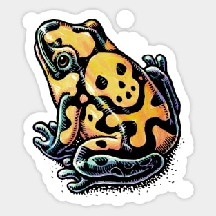 Frog with Skull Spots Sticker